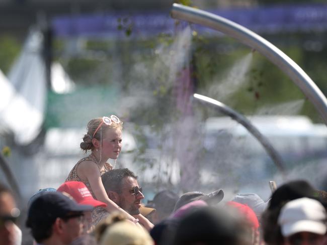 Using mist stations are in place around the Games events to try to keep athletes and spectators cool. Picture: Adam Head