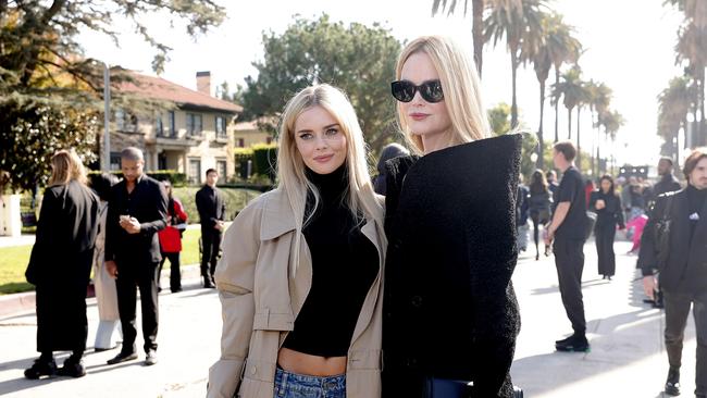 Australian actors Samara Weaving and Nicole Kidman attending the Balenciaga Fall 24 Show on December 02, before which Kidman was named a brand ambassador. Photo: Emma McIntyre.