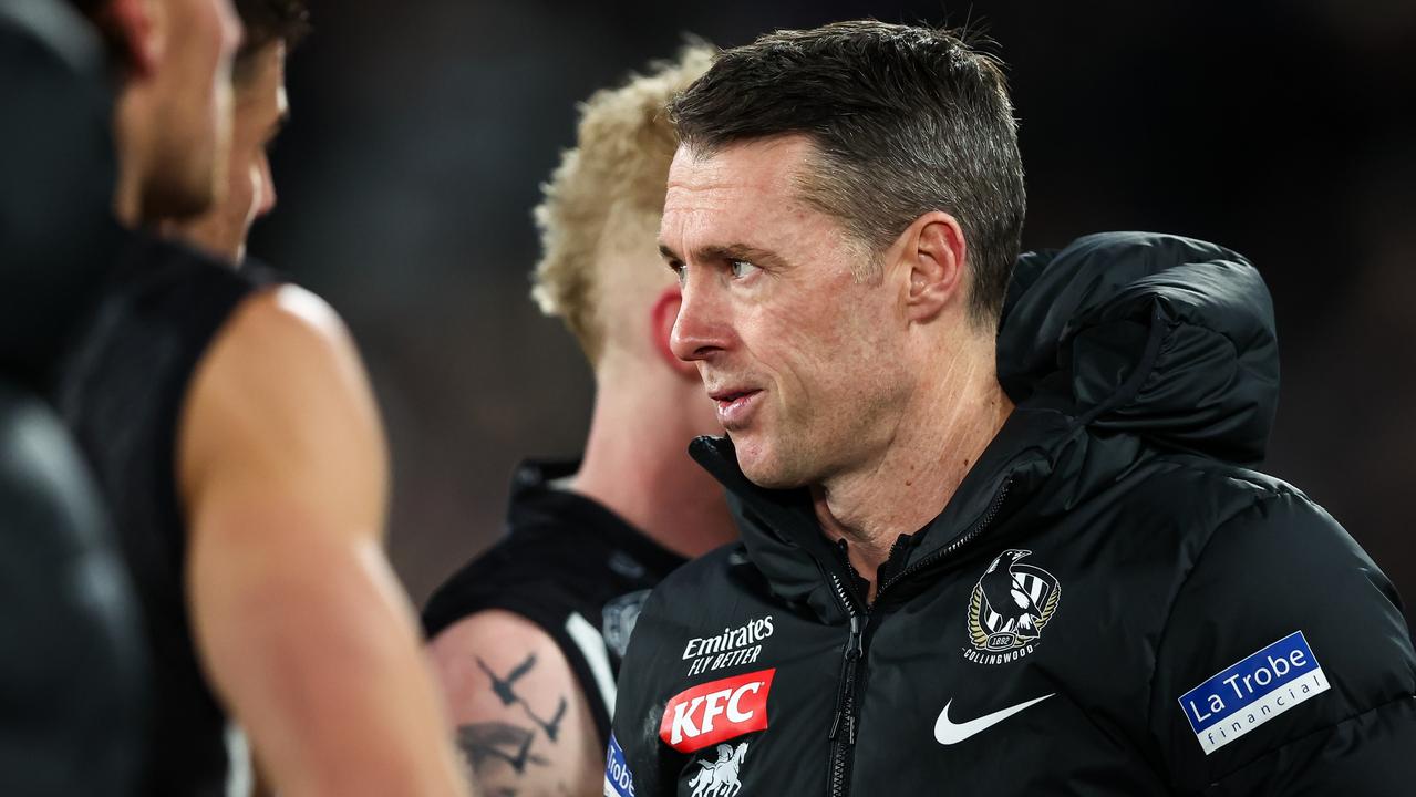 Collingwood coach Craig McRae is excited by what his team can produce. Picture: Dylan Burns/AFL Photos via Getty Images