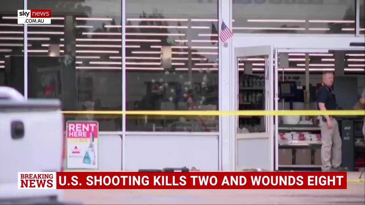 US shooting kills two and wounds eight