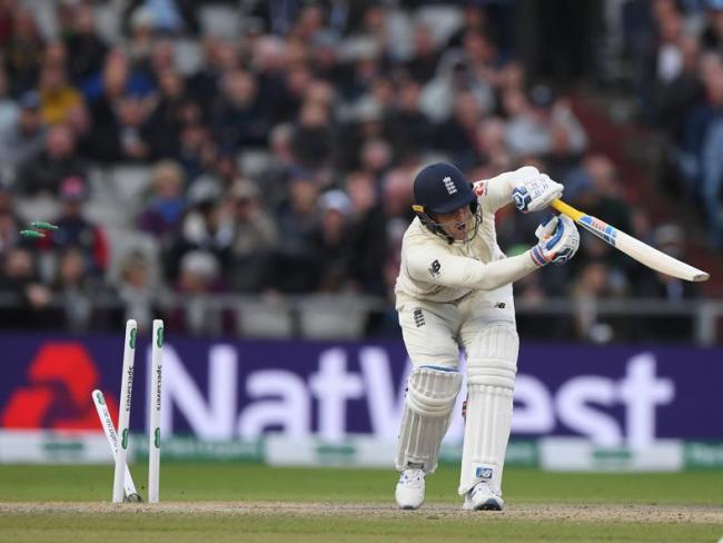 Josh Hazlewood ripped out Jason Roy's middle stump to leave the hosts rocking.