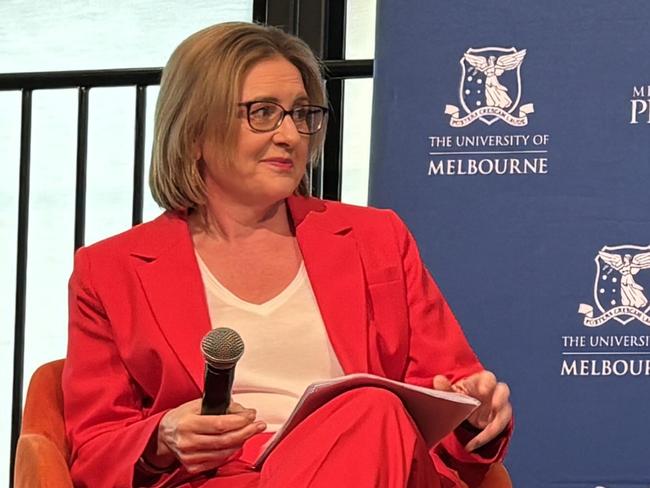 Premier Jacinta Allan during her Q&A with vice president of the Melbourne Press Club Heidi Murphy. 24/10/24 Picture: Supplied