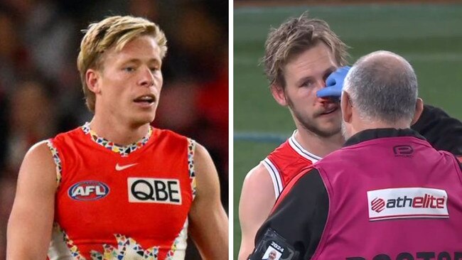 Isaac Heeney and Jimmy Webster. Photos: Getty Images/Fox Sports