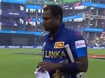 Sri Lanka's Angelo Mathews was timed out against Bangladesh.