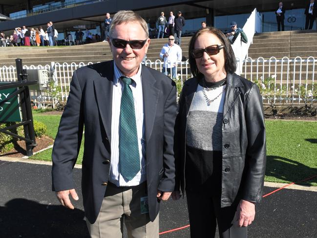 Trainers Norm and Dianne Gardner are seen in the mounting yard after Upper House wins race 2, the Tab Highway Class 3 Plate during the Rosehill Gardens Raceday at Rosehill in Sydney, Saturday, June 15, 2019.   (AAP Image/Simon Bullard) NO ARCHIVING, EDITORIAL USE ONLY