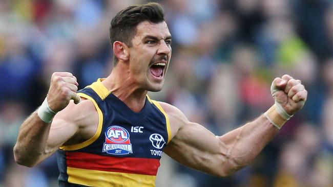 Crows captain Taylor Walker is copping criticism for labelling defecting Adelaide defender Jake Lever as a money chaser. Picture: Tom Huntley