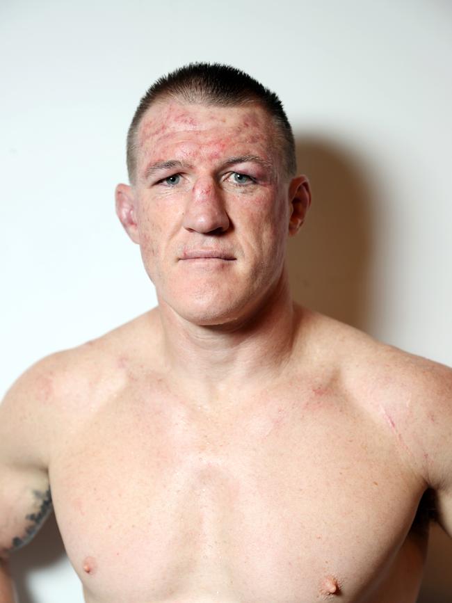 Paul Gallen after his fight with Justis Huni. Picture: Richard Dobson