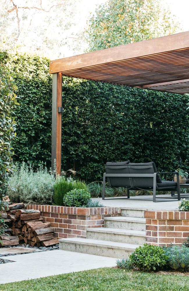 This Hunters Hill garden designed by Secret Gardens of Sydney and installed and specified by Grant Boyle from Fig Landscapes, has a comfortable lounge, a protected position and plenty of wood for the firepit.