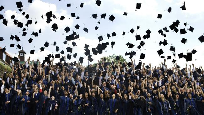 The full-time employment rate of uni graduates within four months rose by nearly one per cent in 2017 to 71.8 per cent.