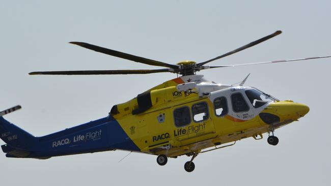 A LifeFlight Helicopter lands in Toowoomba at the rescue helicopter service's new base. LifeFlight Generic