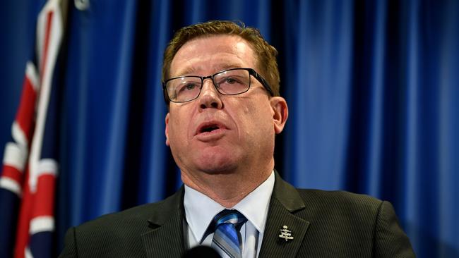 NSW Emergency Services Minister Troy Grant revealed fire safety assessments conducted by FRNSW “did not identify the types of cladding used” on specific sites. Picture: AAP Image/Joel Carrett