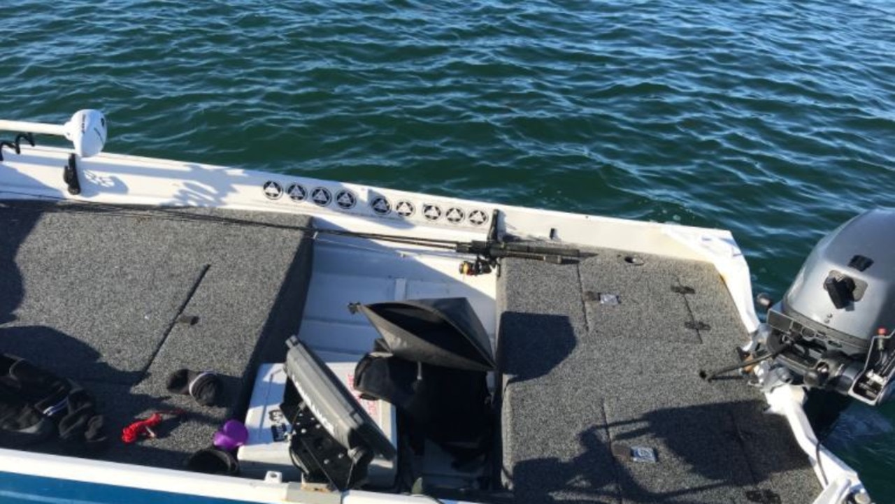 Around 3.30pm, police were called to a small aluminium boat driving uncontrolled off Mud Island, near the Port of Brisbane, however there was no-one on board.