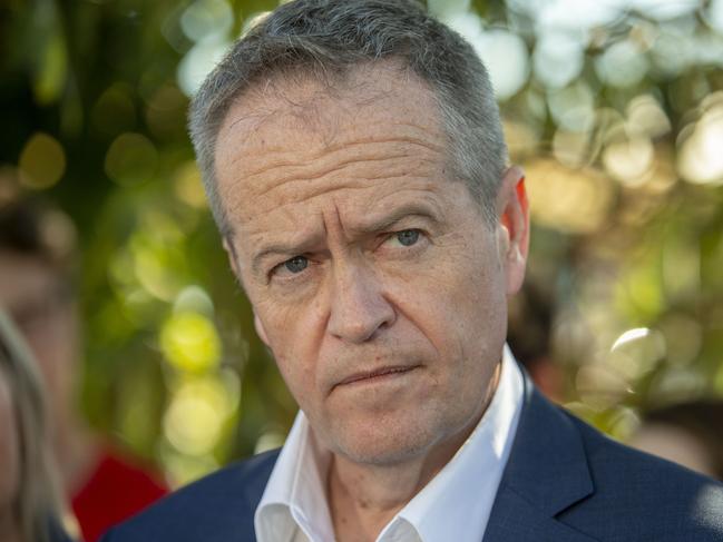 Leader of the Opposition Bill Shorten speaks to media with newly elected member for Longman Susan Lamb in Narangba, north of Brisbane, Sunday, July 29, 2018. (AAP Image/Glenn Hunt) NO ARCHIVING