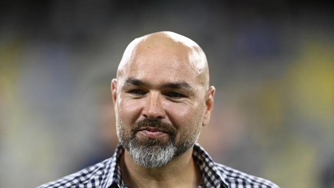 TOWNSVILLE, AUSTRALIA - JULY 27: Cowboys coach Todd Payten looks on during the round 21 NRL match between North Queensland Cowboys and Cronulla Sharks at Qld Country Bank Stadium, on July 27, 2024, in Townsville, Australia. (Photo by Ian Hitchcock/Getty Images)