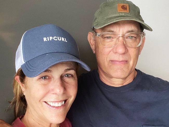 Rita Wilson and Tom Hanks caught up on chores. Picture: Instagram