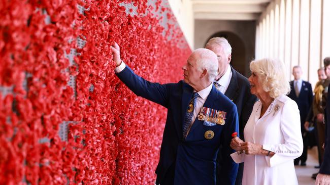 A moment of reflection at the Australian War Memorial. Picture: Getty Images