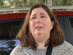 Erin Patterson, the homeowner of where the fatal lunch took place, arrived at her Leongatha property on Monday afternoon. Three people have died from eating mushrooms Picture: Brooke , Grebert-Craig.