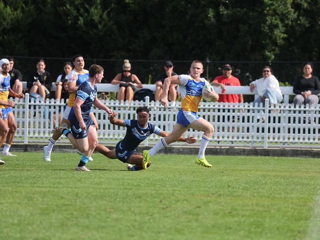 Pictured is The Peter Mulholland Cup at Ringrose Park, Wentworthville today. Patrician Brothers Blacktown v Matraville SHS. Picture: Tim Hunter.