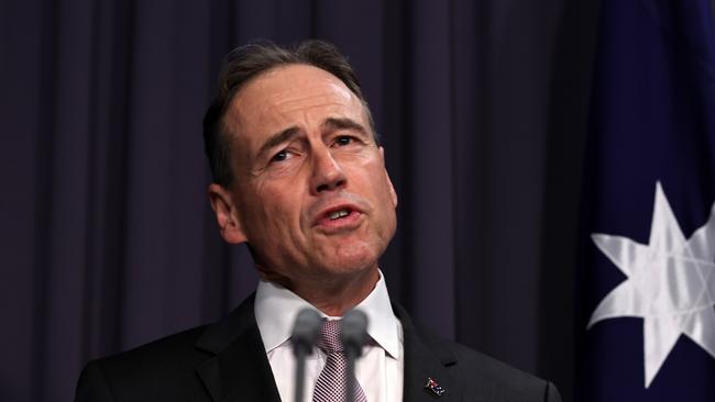 Health Minister Greg Hunt. Picture: NCA NewsWire / Gary Ramage