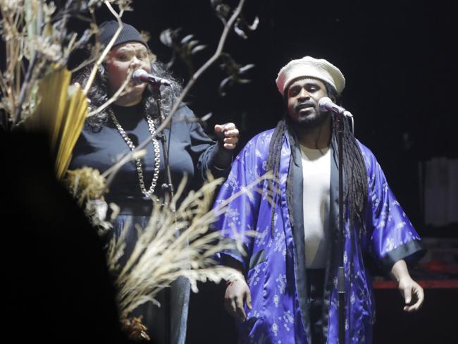 Sampa The Great performs at Dark Mofo's Night Mass at the Odeon Theatre. Picture: PATRICK GEE