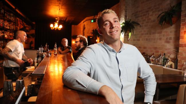 Pictured at Coal &amp; Cedar bar in Newcastle is owner Ethan Ortlipp. Picture: Richard Dobson