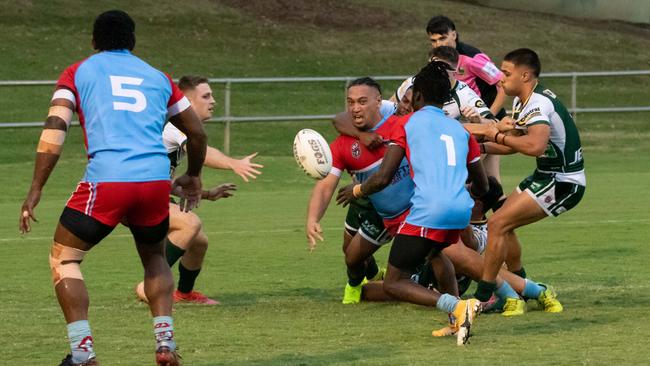 The Rugby League Ipswich A-Grade qualifying final was a gripping contest until Swifts broke away with a second-half surge. Picture: Bruce Clayton