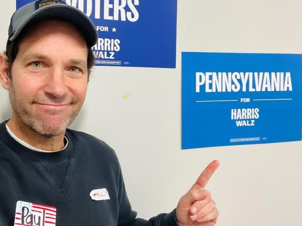 Paul Rudd has voted in the US election, according to a snap shared on X.