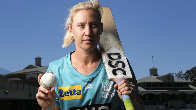 Brisbane Heat player Delissa Kimmince at Allan Border Field. Picture: Mark Cranitch.