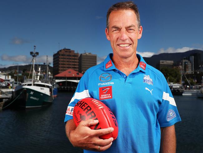 Alastair Clarkson coach of North Melbourne Football Club in Hobart ahead of the 2023 AFL season.  Picture: Nikki Davis-Jones