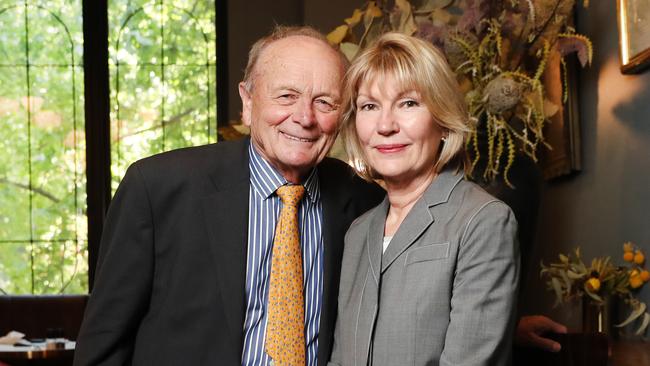 Harvey Norman founder Gerry Harvey and chief executive Katie Page. Picture: Richard Dobson