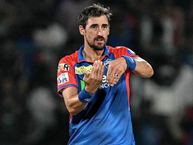 Mitchell Starc playing in the IPL. Picture: Money SHARMA / AFP