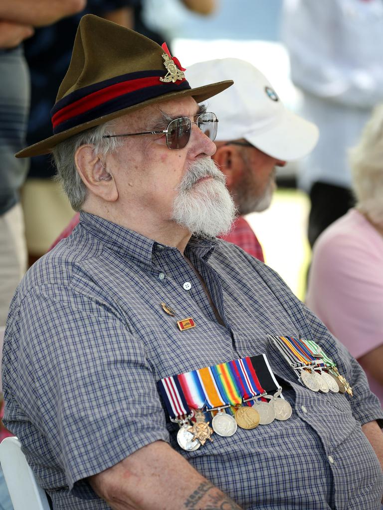 New Zealand Vietnam war veteran Brian Edmonds at the Remembrance Day commemorations at the Cairns Cenotaph PICTURE: ANNA ROGERS