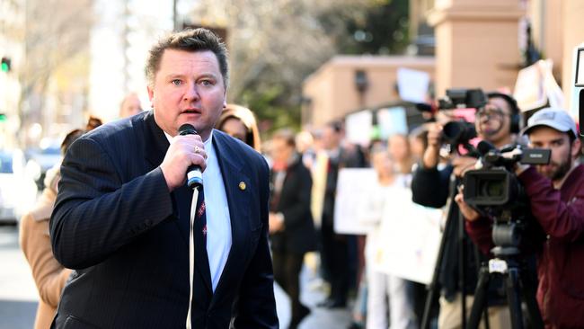 NSW Member for Wollondilly Nathaniel Smith hits out over the Tahmoor mine plans. (AAP Image/Joel Carrett)