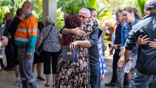 Hundreds attended the funeral service for Nightcliff Friendly Grocer owner Linford Feick on Wednesday, May 7 at Resthaven Chapel. Picture: Pema Tamang Pakhrin