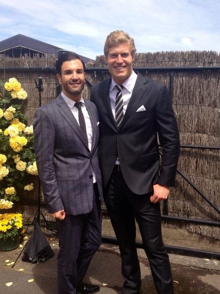 Mr Hess with Bondi Vet star Chris Brown. Picture: Supplied