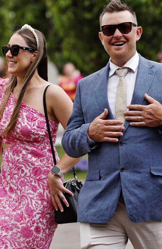 Punters arrive for The Big Dance race day at Randwick Racecourse. Picture: Sam Ruttyn