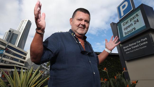 Surfers Paradise resident Telly Karadimos says the council's crackdown on parking is driving away tourism, and once Bruce Bishop carpark has gone the problem will only get worse. Picture: Glenn Hampson