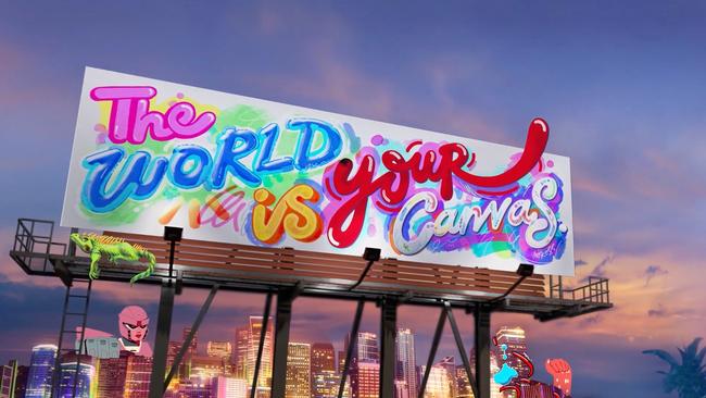 The World Is Your Canvas (2021) by illustrator and designer Aries Moross.