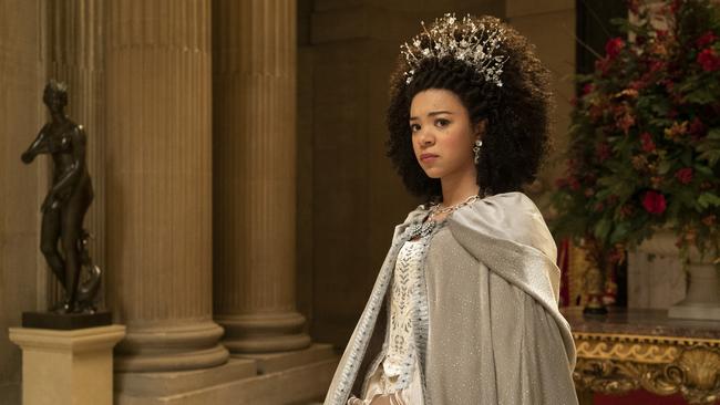 India Ria Amarteifio as Young Queen Charlotte. Picture: Netflix