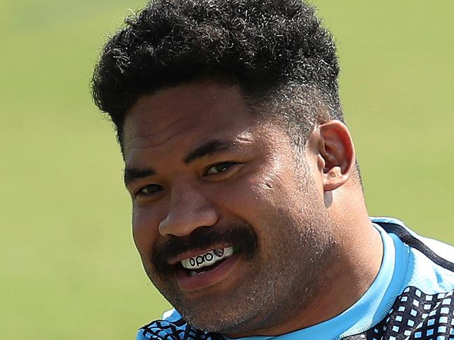 Tatafu Polota-Nau during NSW Waratahs Super Rugby training at Daceyville, Sydney. Picture: Brett Costello