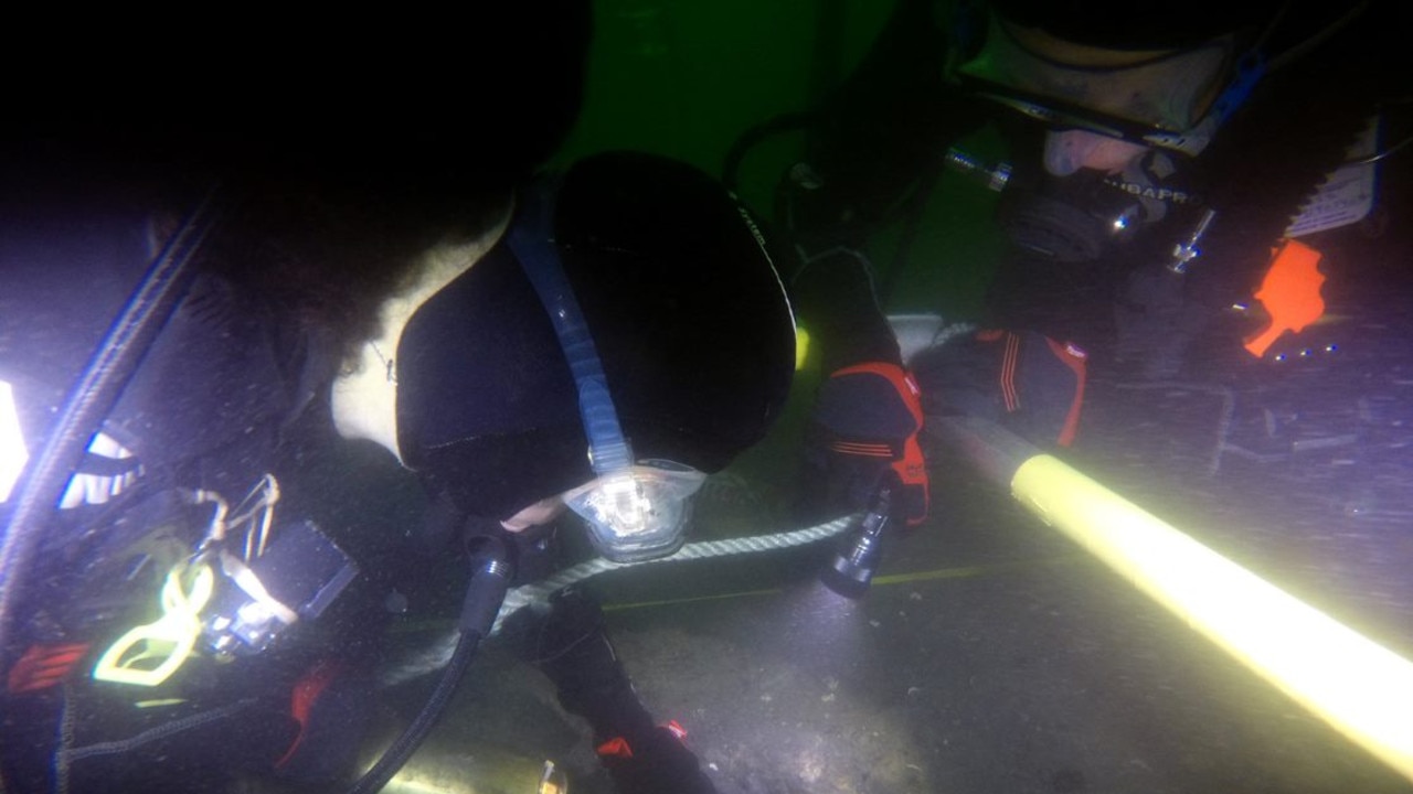 The dimensions, structure, shape and construction of ship suggest the uncovered wreckage is of the HMB Endeavour. Picture: Australian National Maritime Museum.