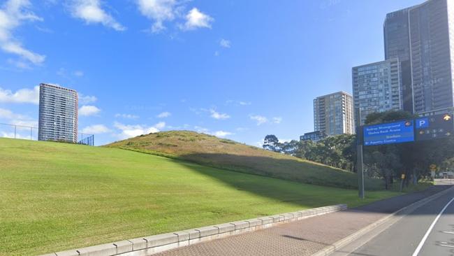 The marker is one of five prominent hills in Sydney Olympic Park.