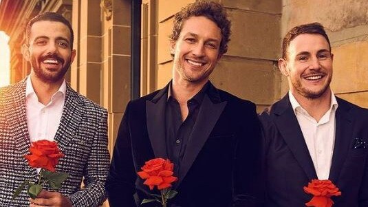 Wesley Senna Cortes, Ben Waddell and former Western Downs rugby league player Luke Bateman have been revealed by Channel 10 as the new stars of The Bachelor season 11. Picture: Ten