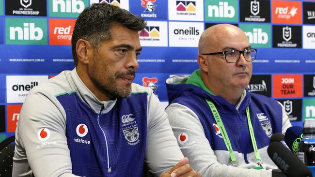 Warriors coach Stephen Kearney and CEO Cameron George. Photo Darren Pateman.