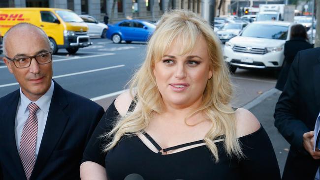 Rebel Wilson walks out of the Court of Appeal last month. Picture: Getty Images.