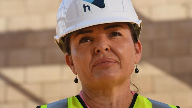 Territory Families Acting Executive Director Sasha Dennis at a media conference about the new Darwin Youth Detention Facility. Picture: (A)manda Parkinson