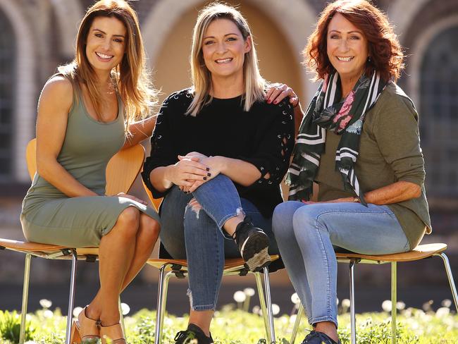 Home and Away stars Ada Nicodemou and Lynne McGranger will help with a drought fundraiser organised by make-up artist Sherri Meissner. Picture: Sam Ruttyn