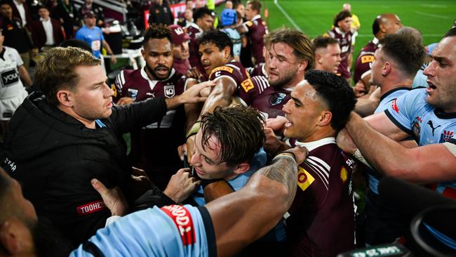 The NRL has cracked down after the first-half melee.