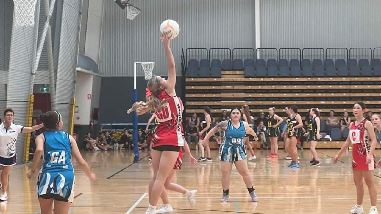 Hannah Ward in full flight from the Gympie and District Netball Association.