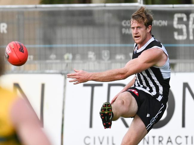 Tom Jonas in action for Port Adelaide’s SANFL side. Picture: Naomi Jellicoe